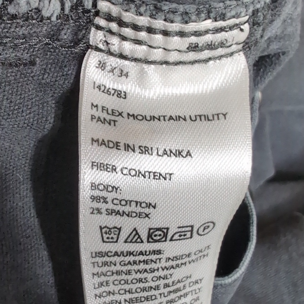 Eddie Bauer Flex Mountain Utility Pants Size 38x34 In Gray Heavyweight Canvas - Picture 5 of 12